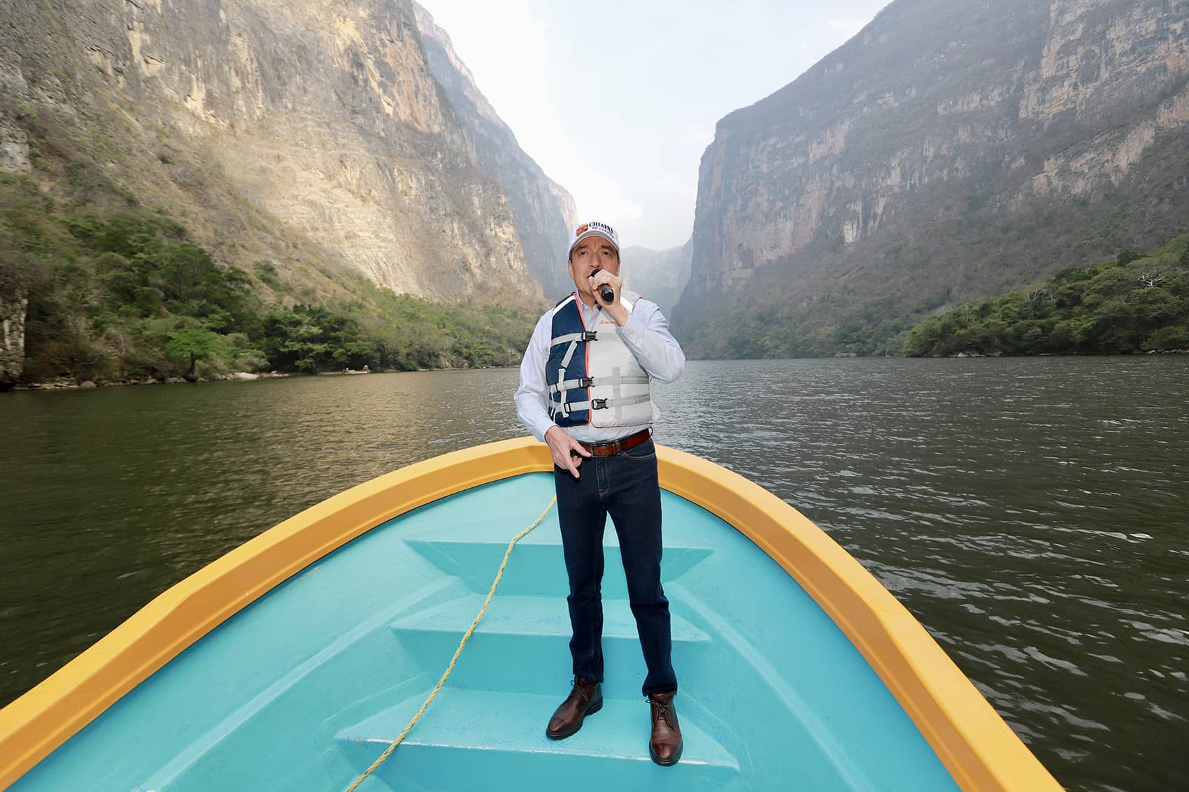 Realizan supervisión de las acciones de limpieza permanente del Cañón del Sumidero