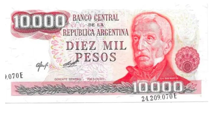 Argentina pone en circulación los billetes de 10 mil pesos ante alta inflación