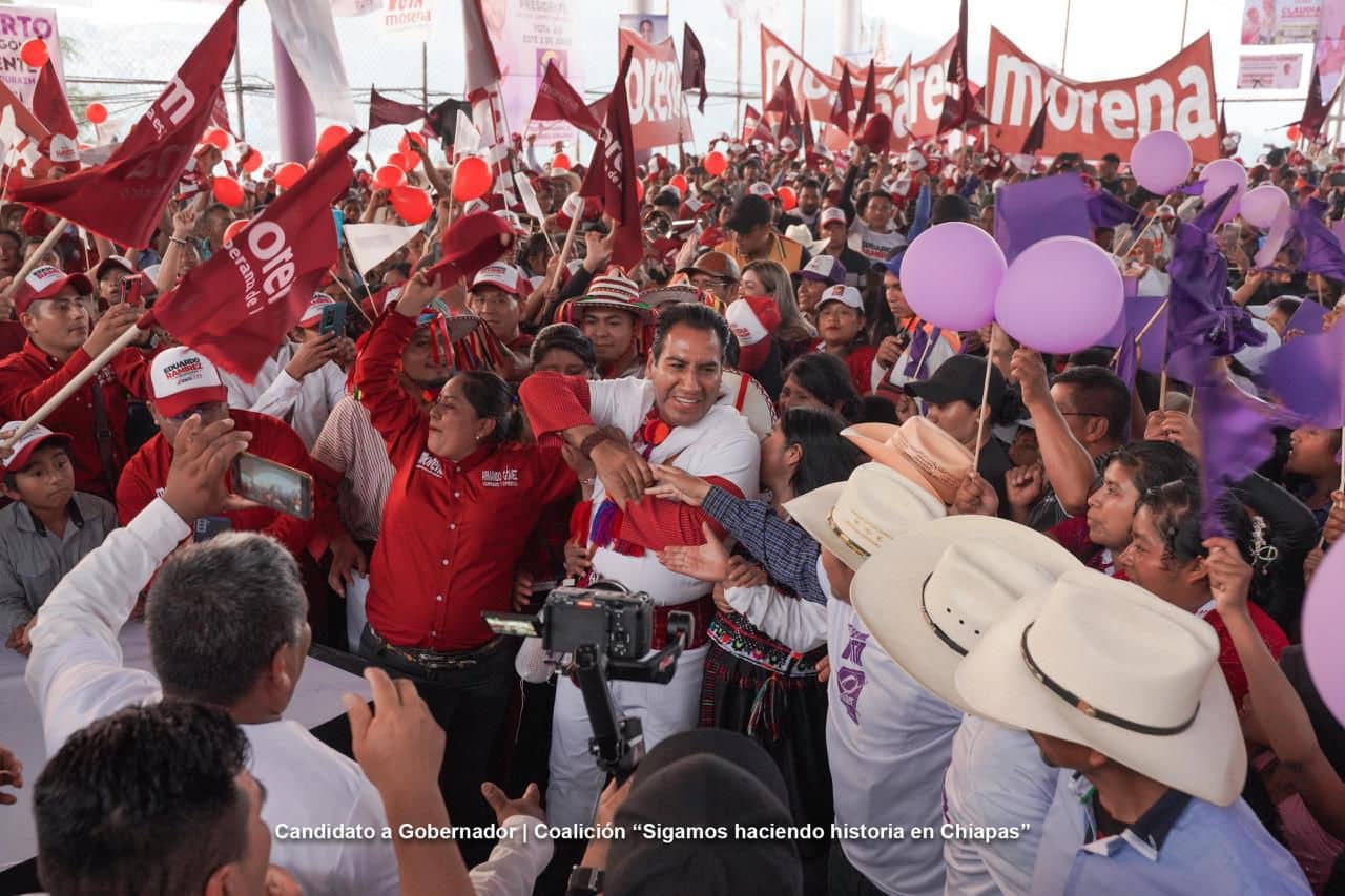 En Soyaló, Bochil, San Andrés Duraznal y Jitotol le demuestran amor a Eduardo Ramírez