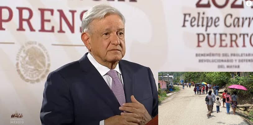 AMLO pide a pobladores de Tila no enfrentarse tras actos de violencia; presume Tianguis del Bienestar en la zona: “No se gana con pleitos”