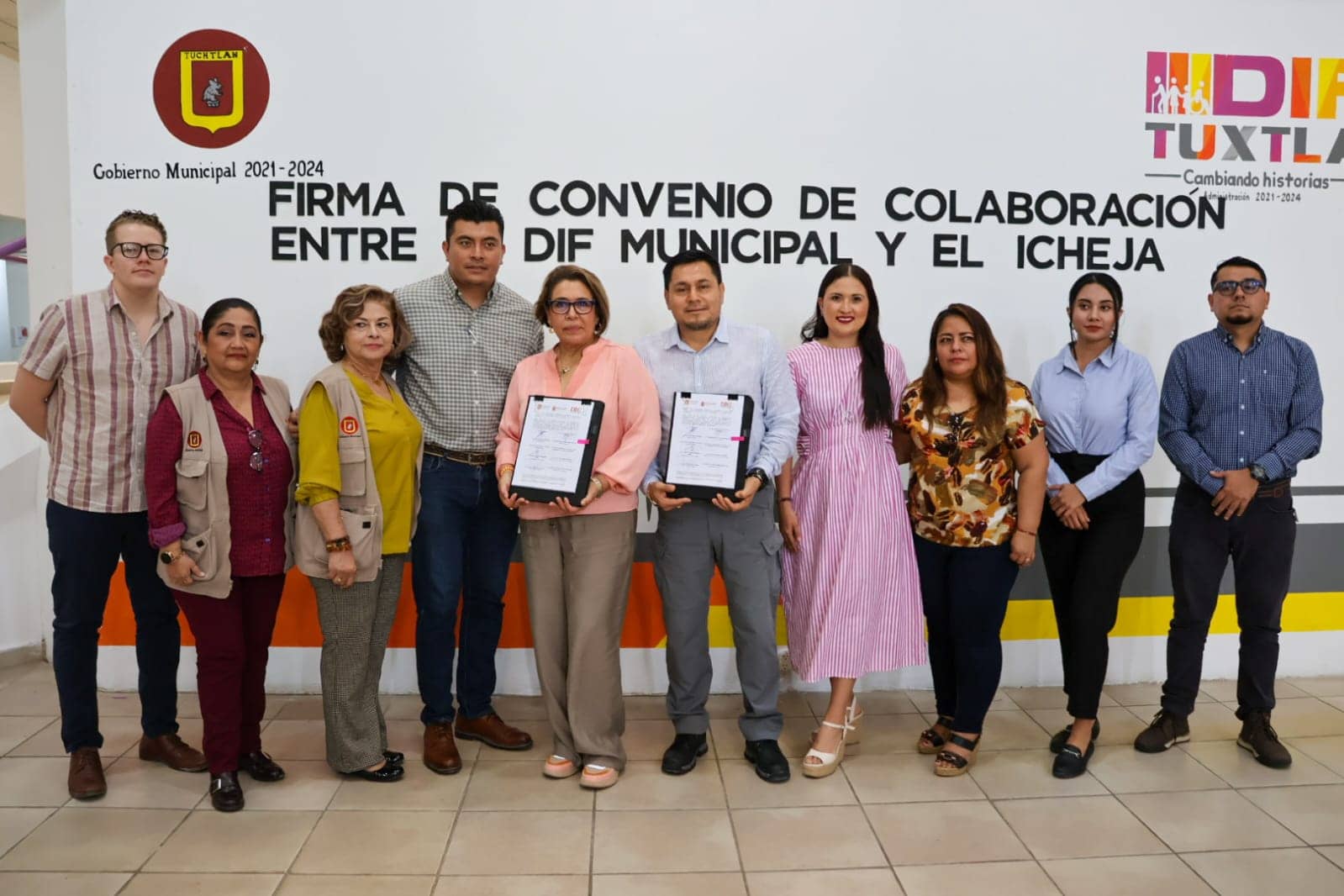 El Icheja firma convenio de colaboración con el DIF Municipal de Tuxtla Gutiérrez