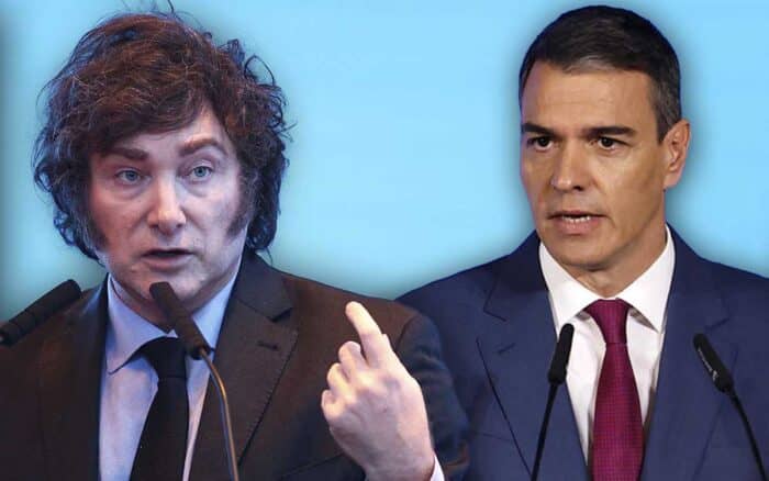 Milei llama a Pedro Sánchez “cobarde”, lo acusa de usar el “modelo de Maduro”