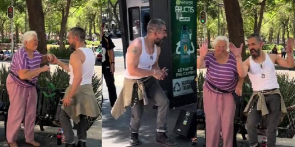 Captan a Omar Chaparro bailando en el centro de la CDMX, usuarios aseguran que luce irreconocible