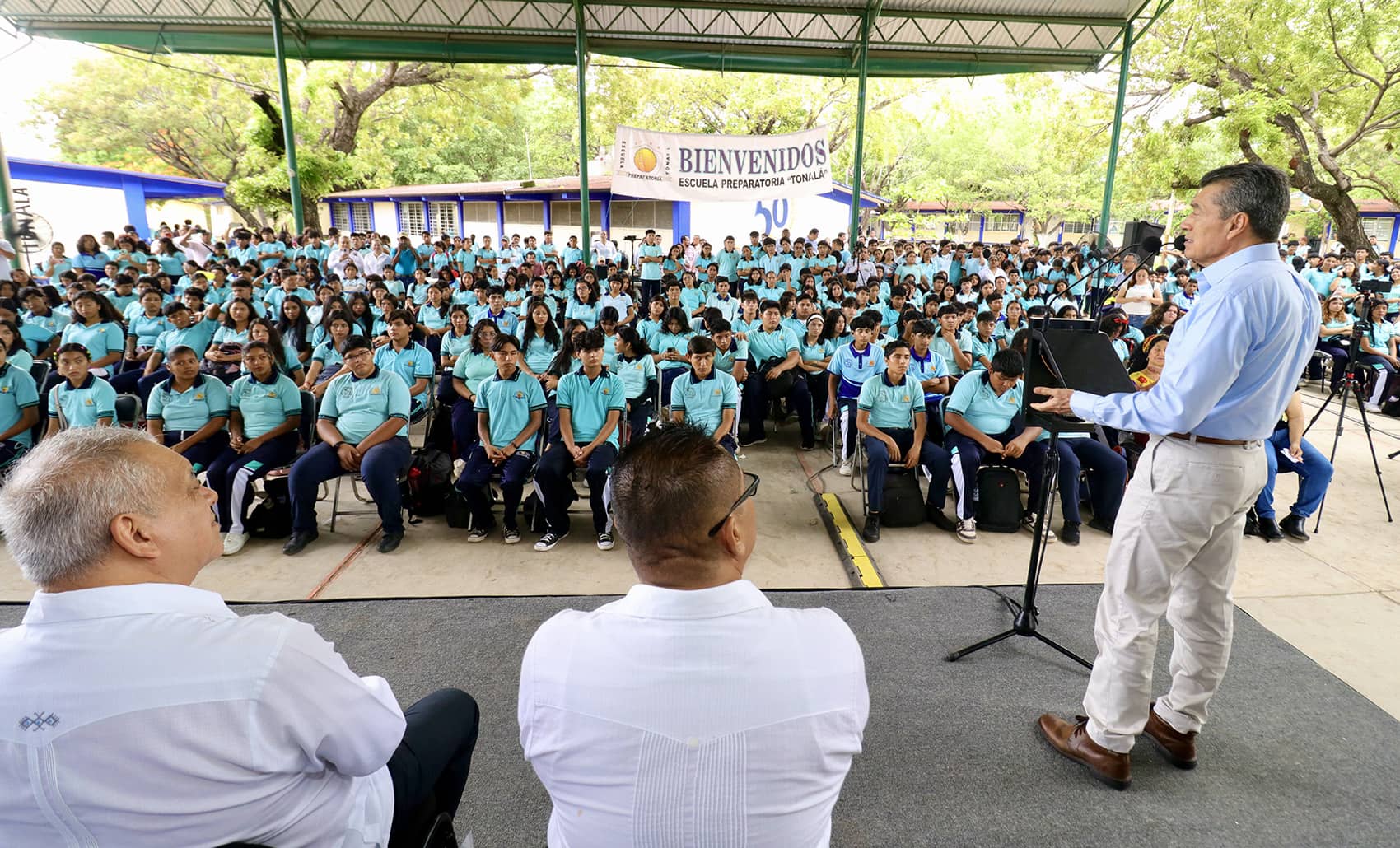 En Tonalá, Rutilio Escandón inaugura infraestructura educativa de la Escuela Preparatoria “Tonalá”