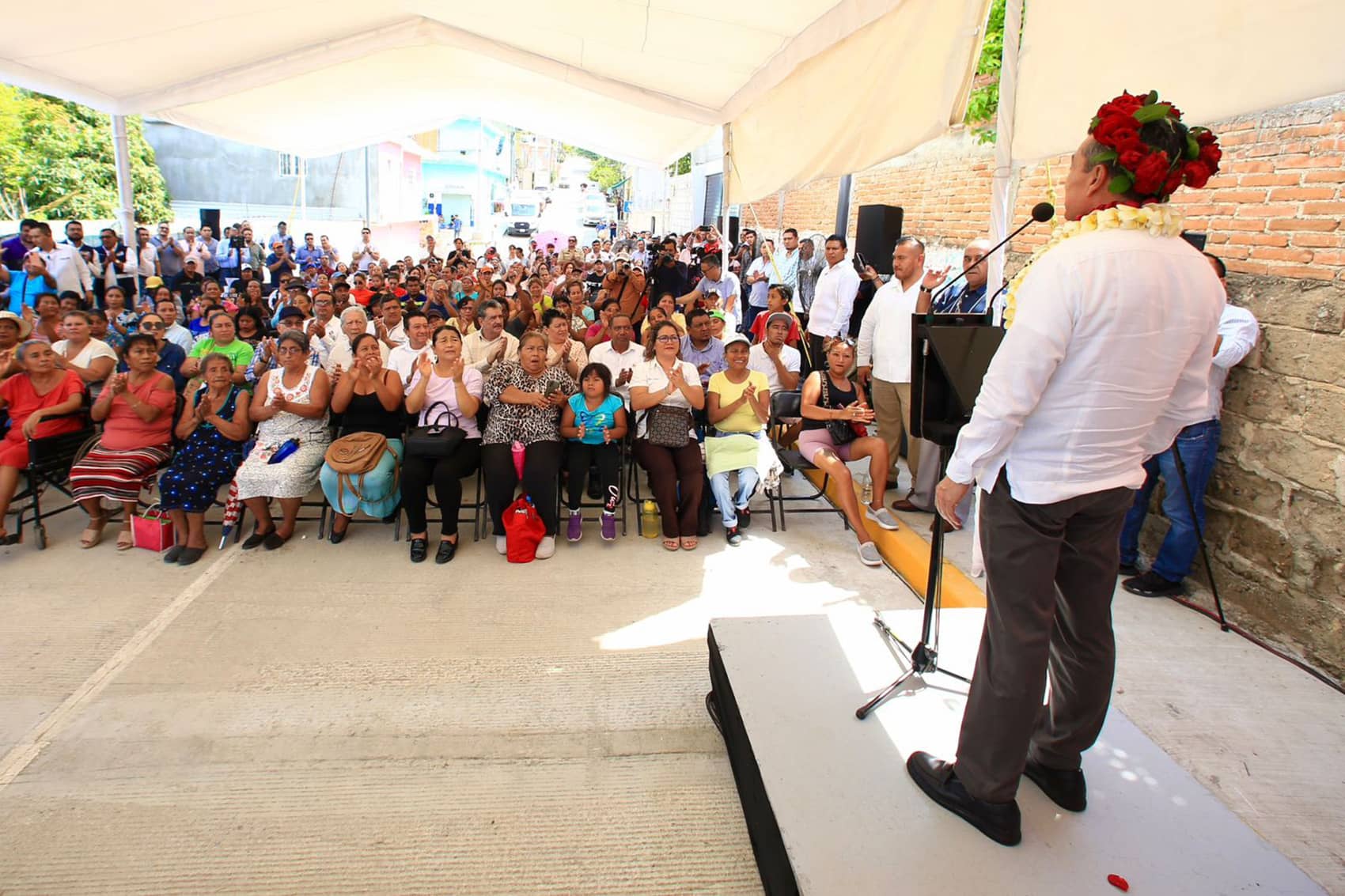 Inaugura Rutilio Escandón pavimentación y mejoramiento integral de la calle Oaxaca, en la colonia Las Granjas