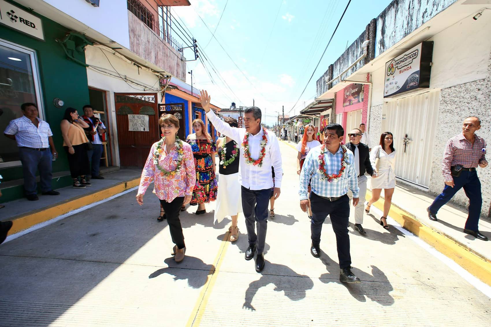 En Cacahoatán, Rutilio Escandón inaugura el Parque Público Miguel Hidalgo y pavimentación de calle