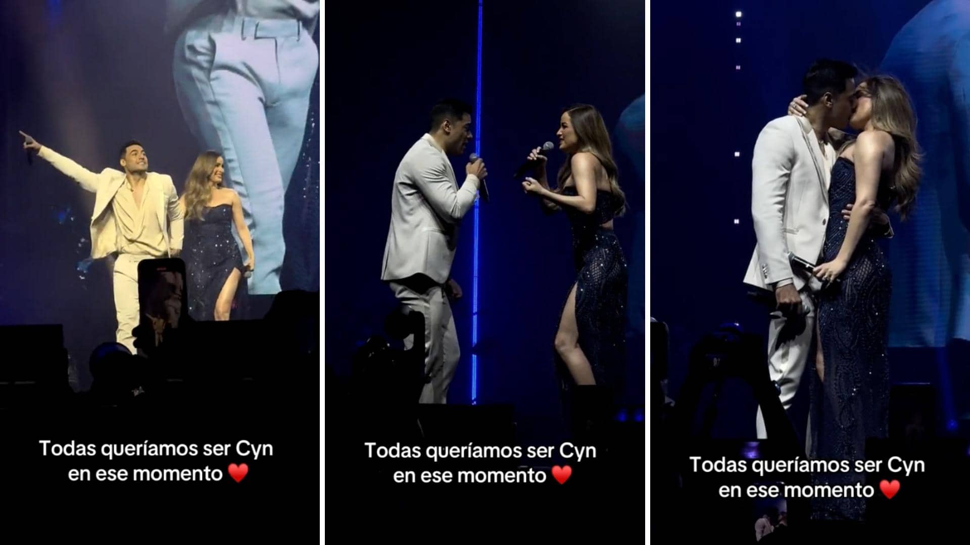 Carlos Rivera y Cynthia Rodríguez: de "La Academia" a besote apasionado en el escenario