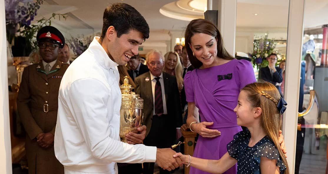 La princesa Charlotte y su dulce momento con Carlos Alcaraz en Wimbledon