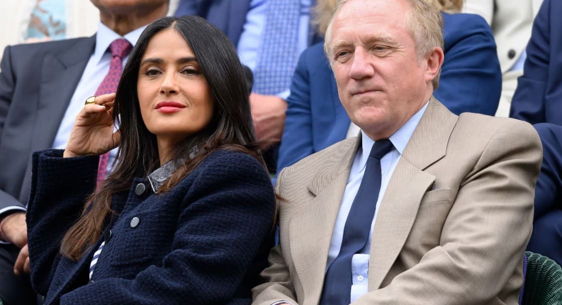 La mexicana Salma Hayek acude a Wimbledon para ver a Jannik Sinner, el número 1 del mundo