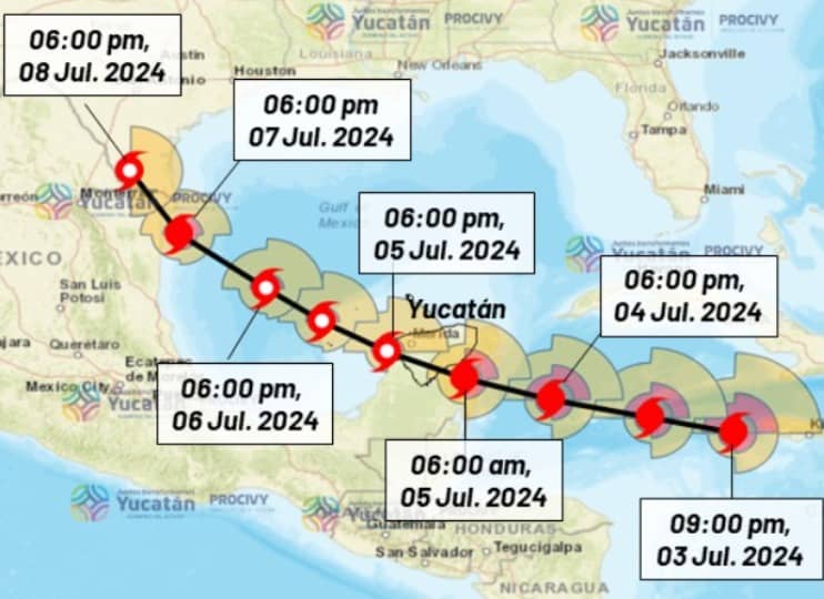 Huracán Beryl se desvía: Yucatán activa alerta amarilla, cancela clases y advierte a estos municipios por lluvias intensas