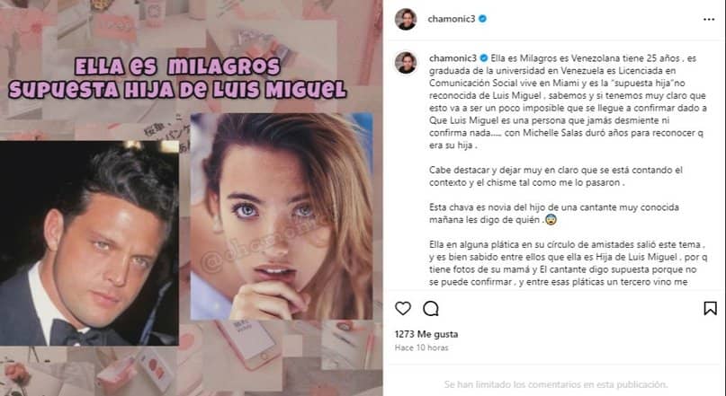 ¿Luis Miguel tiene otra hija? Ella es la joven venezolana de 25 años que aseguran tiene vinculo sanguíneo con El Sol