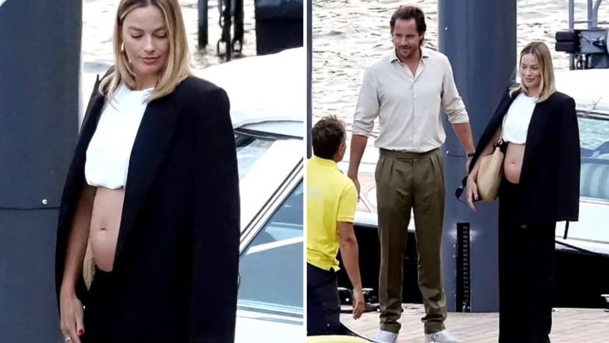 Margot Robbie está esperando a su primer bebé y presume su pancita