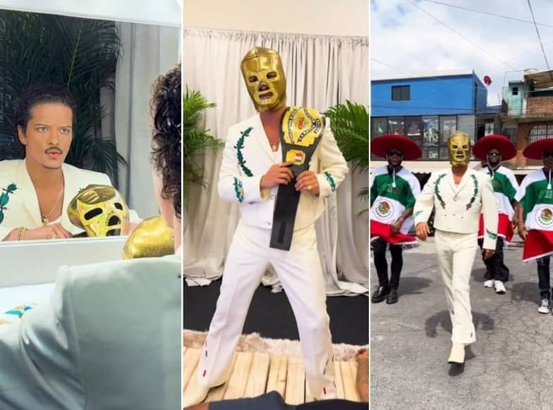 Bruno Mars se despide de CDMX siendo luchador: Te quiero mucho, México