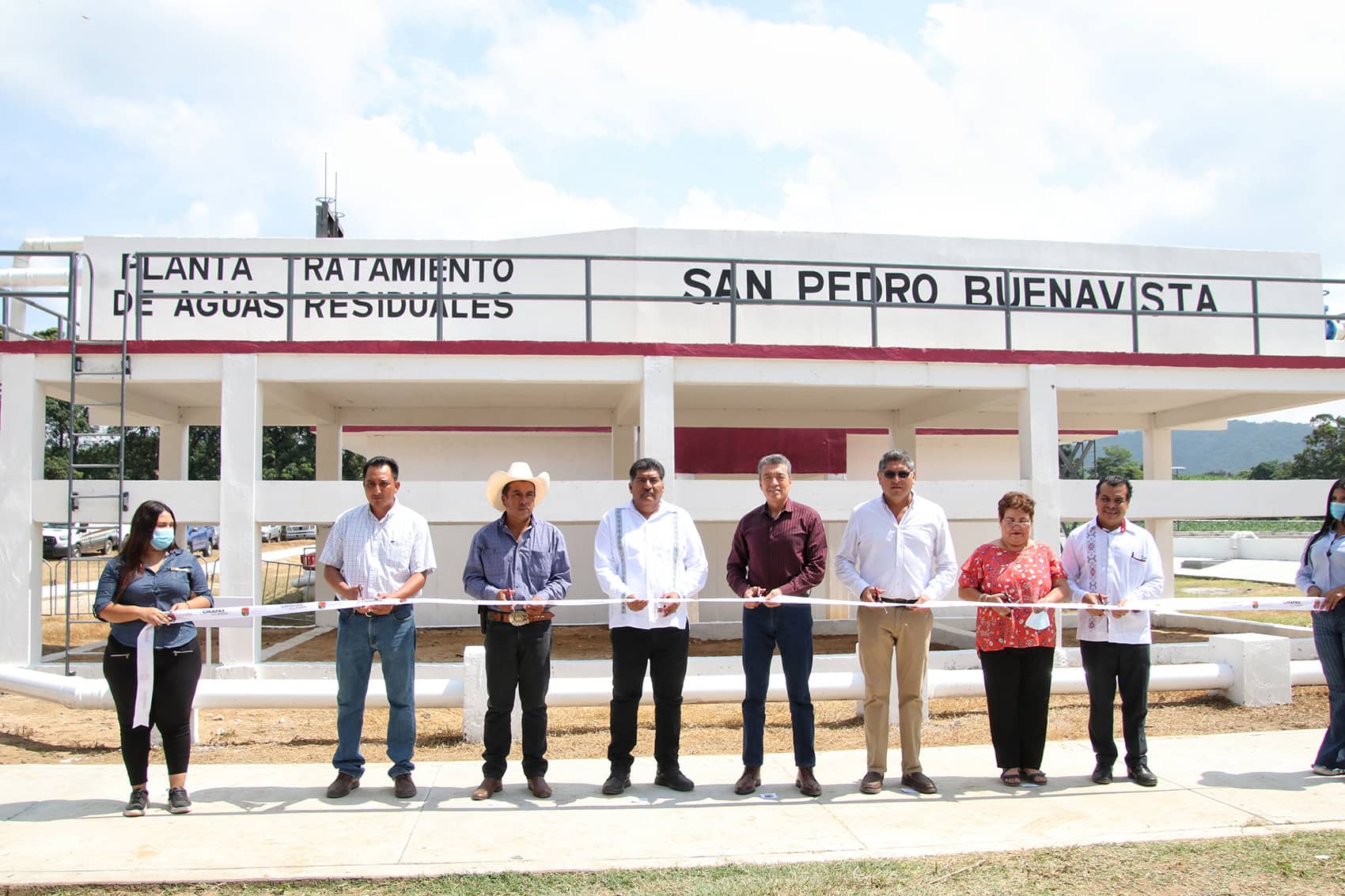 En Villa Corzo, Rutilio Escandón inaugura Planta de Tratamiento de Aguas Residuales de San Pedro Buenavista