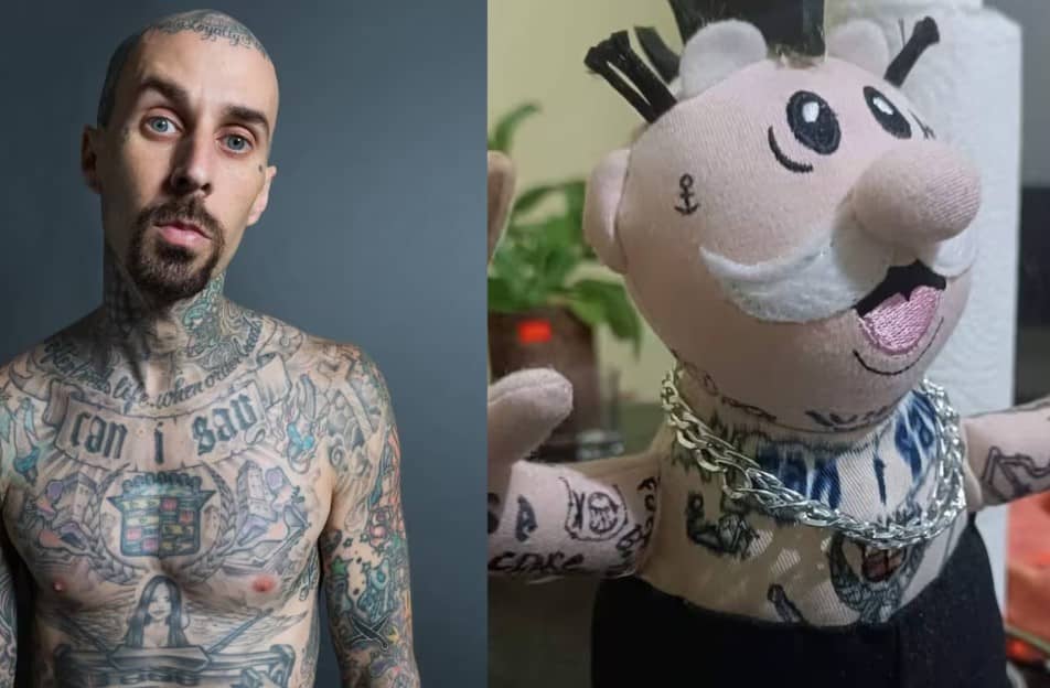 Travis Barker de Blink-182 pone a la venta muñeco Dr Simi que le regalaron en México