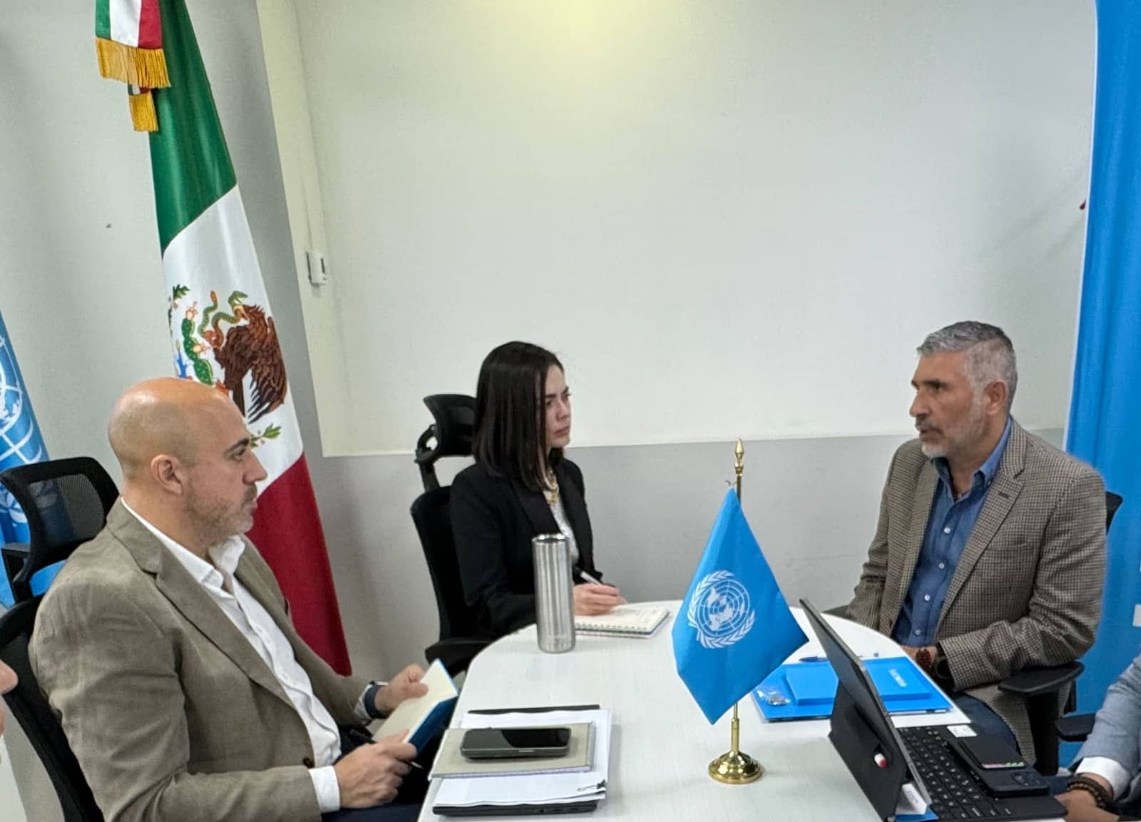 Analiza Ángel Torres proyectos de movilidad en oficinas de la ONU en Ciudad de México