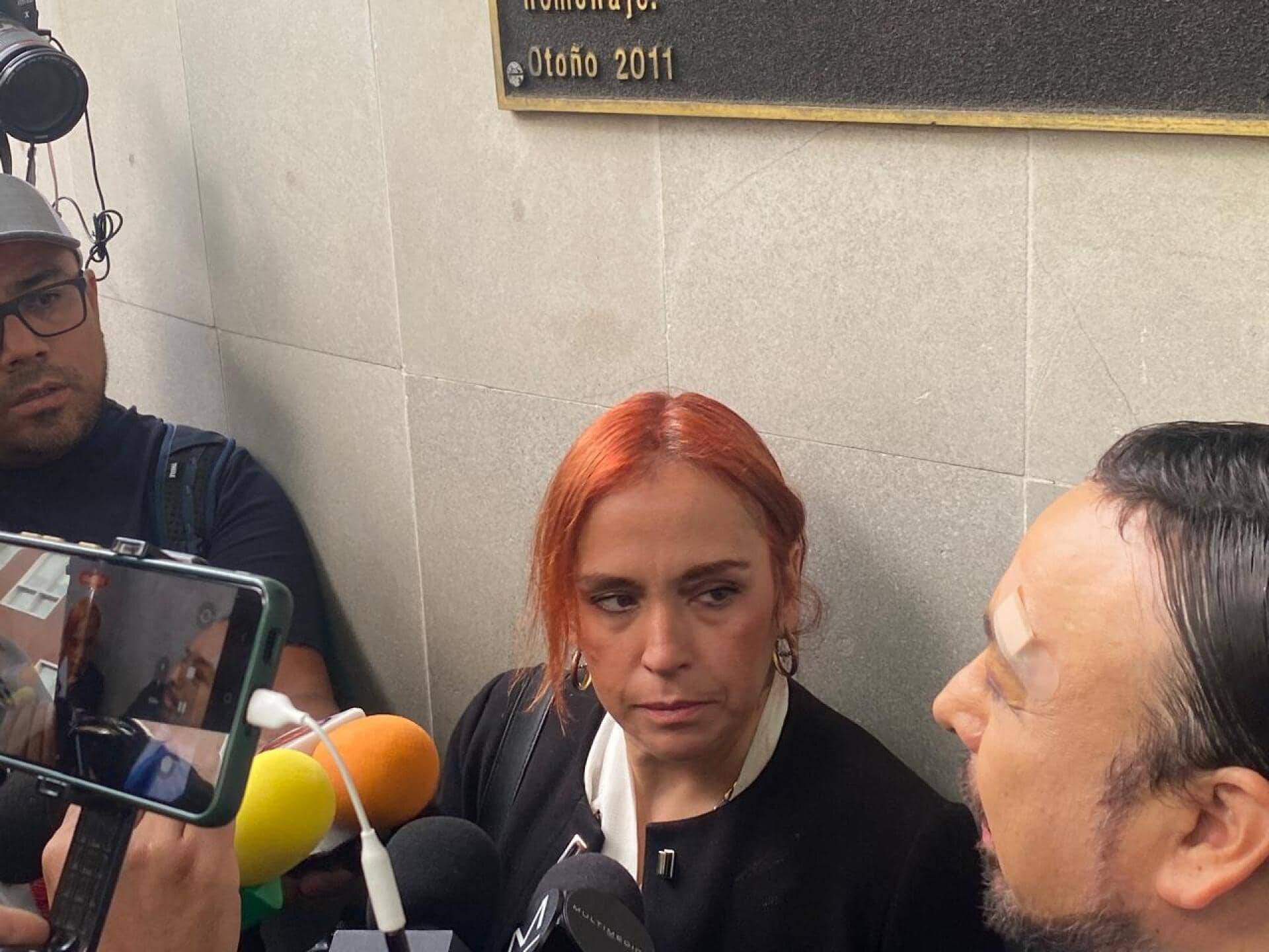 Entre lágrimas, Mayela Laguna sale de la prueba de ADN, realizada a su hijo y a Luis Enrique Guzmán Pinal