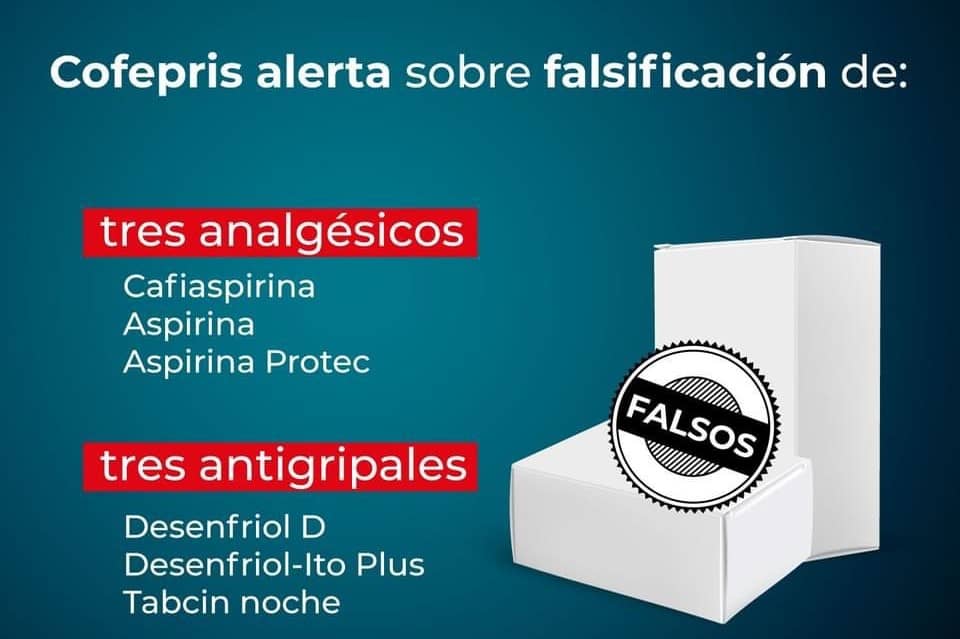 Salud alerta a la población sobre la falsificación de analgésicos y antigripales