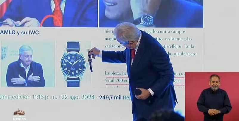 López Obrador aclara si usa un reloj de alta gama como se dice en redes: “Me usan para publicidad”