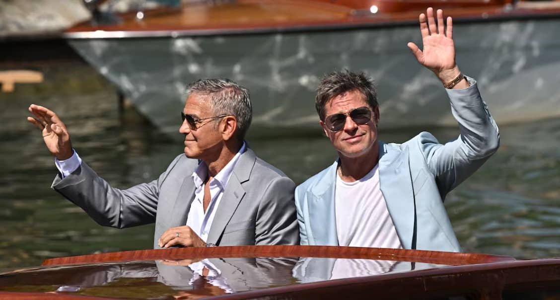 El Festival de Venecia le da la bienvenida a Pitt y a Clooney, y a su nueva cinta "Wolfs"