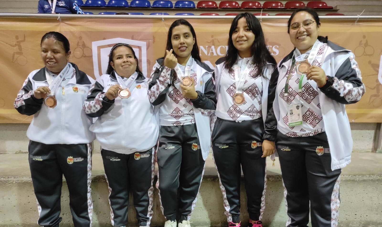 Selección chiapaneca de Golbol femenil gana bronce en Paranacionales Conade 2024