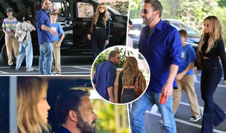 Jennifer Lopez y Ben Affleck, vistos besándose y de la mano durante un almuerzo en medio de su divorcio