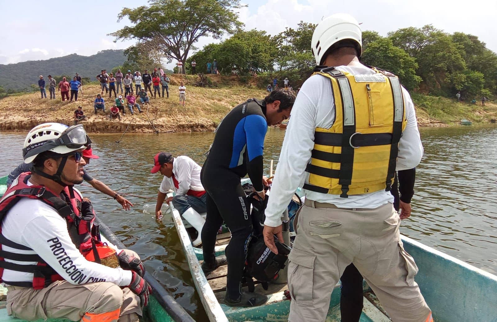 Se mantiene búsqueda de pescador que realizaba labores en la presa de Tolán: Protección Civil Chiapass