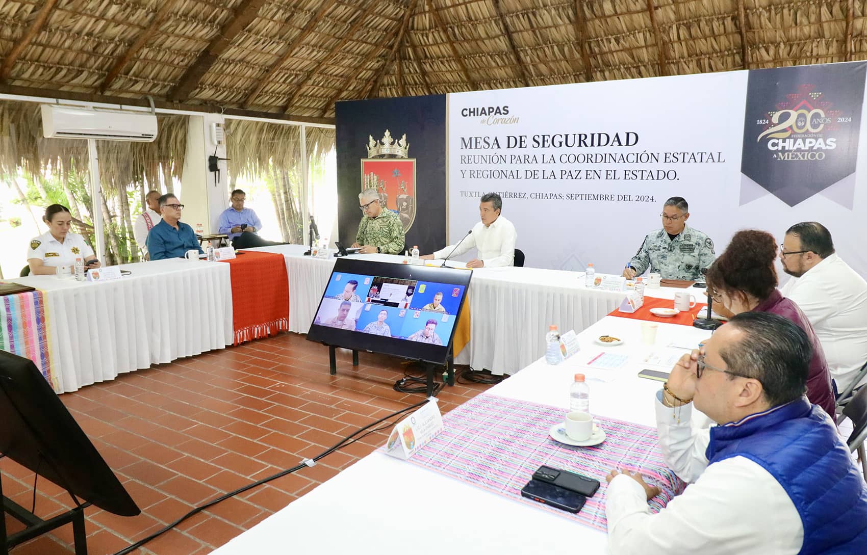 Sin daños materiales ni afectaciones a la población tras lluvias en Chiapas, gracias a acciones preventivas: Rutilio Escandón