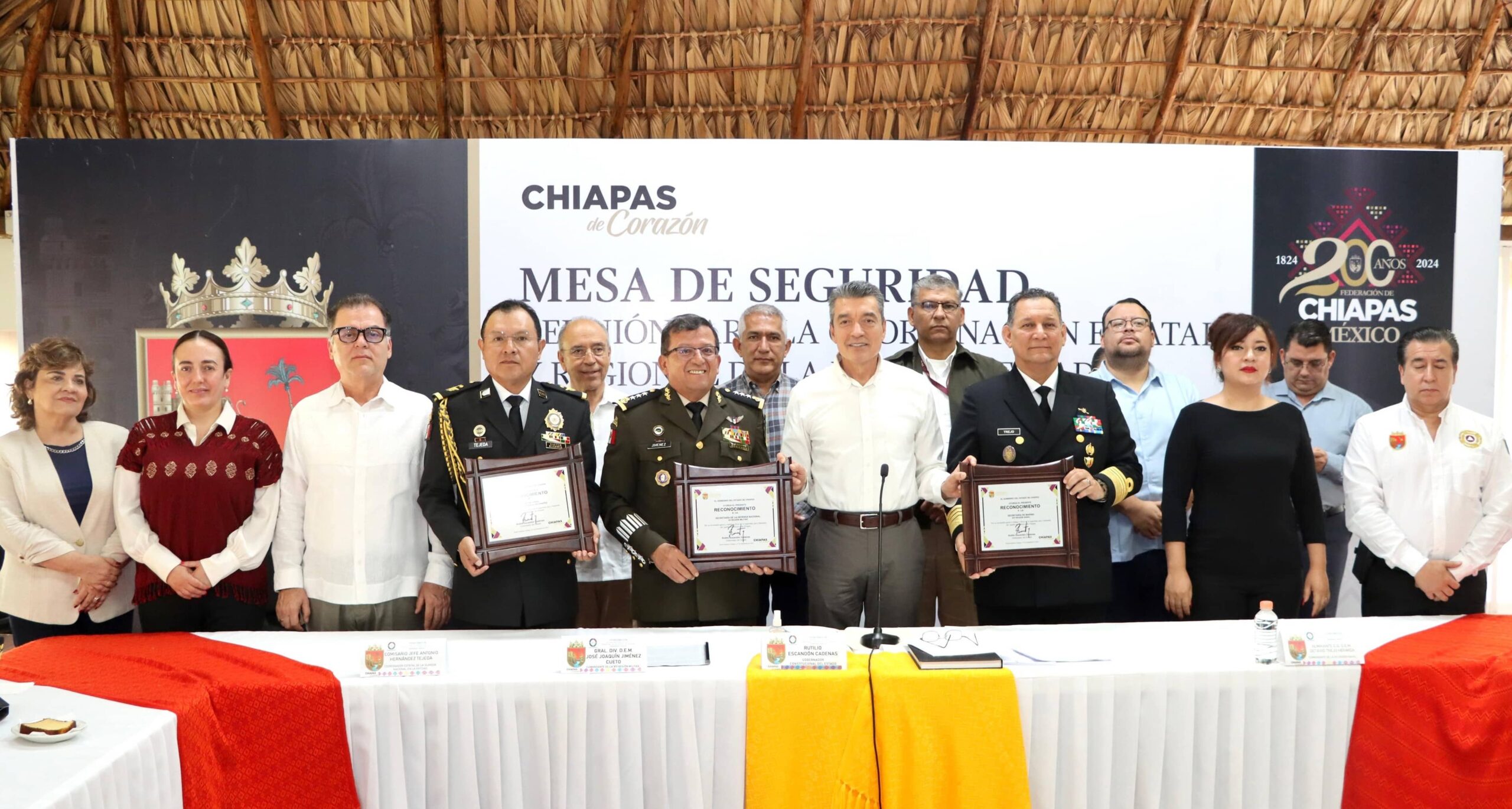 Reconoce Rutilio Escandón colaboración de Sedena, Semar y Guardia Nacional a favor de la seguridad de Chiapas