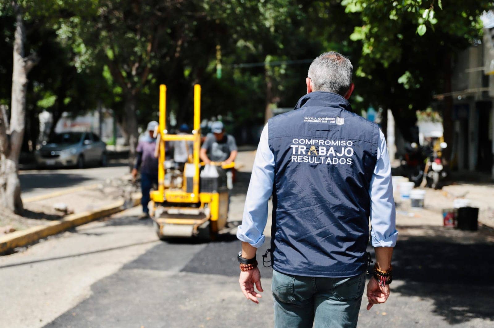 Mejoramos el tránsito y movilidad con trabajos de bacheo: Ángel Torres