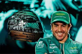 Fernando Alonso, con casco especial en México para celebrar sus 400 grandes premios en F1