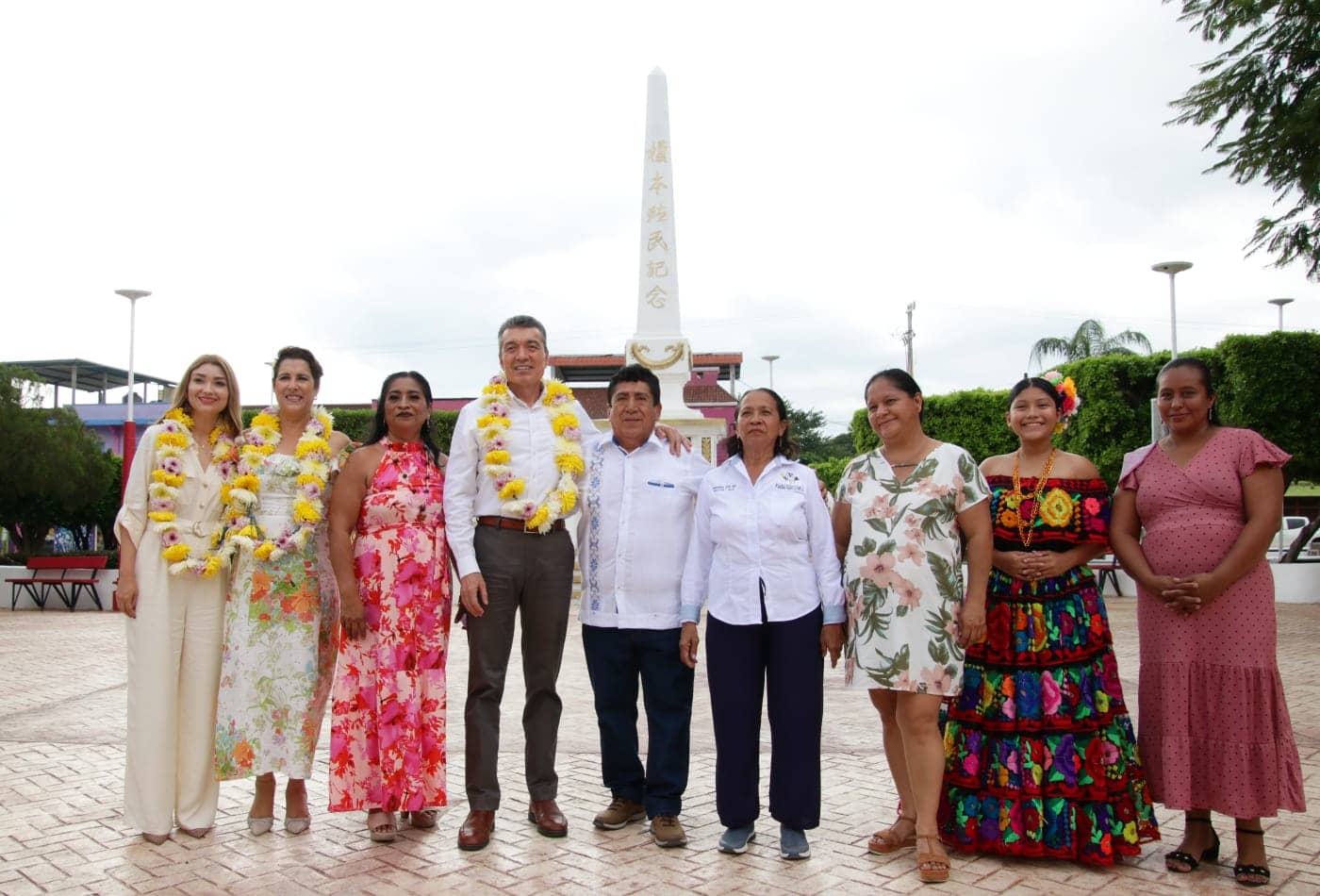 En Acacoyagua, Rutilio Escandón inaugura la reconstrucción del Parque Central “Enomoto”