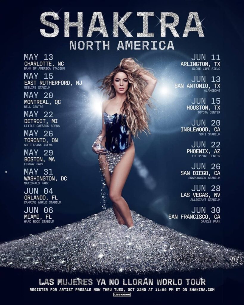 Shakira anuncia nuevas fechas de su gira en Norteamérica: ¿cuándo serán?