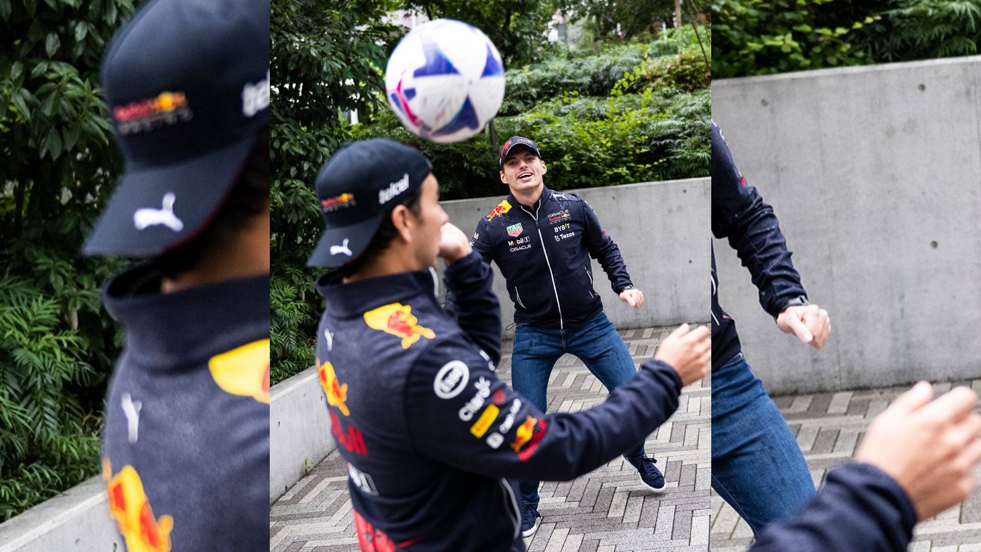 Checo Pérez brilla dominando el balón durante el GP de Estados Unidos y la Copa Oro lo presume