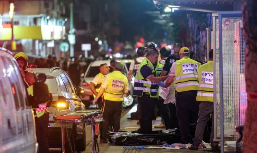 Sube a siete muertos el balance del atentado en Tel Aviv, Israel