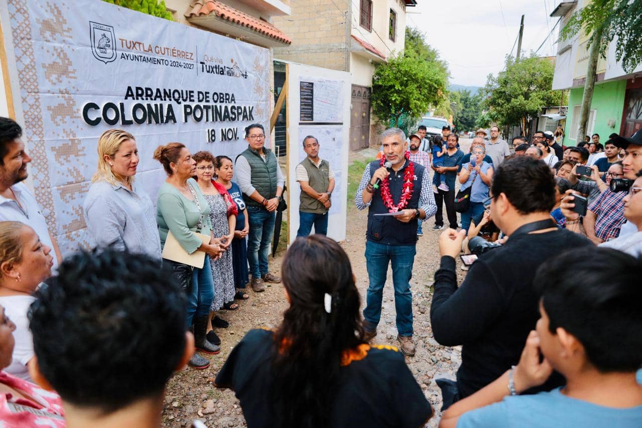 Encabeza Ángel Torres pavimentación integral en la Potinaspak