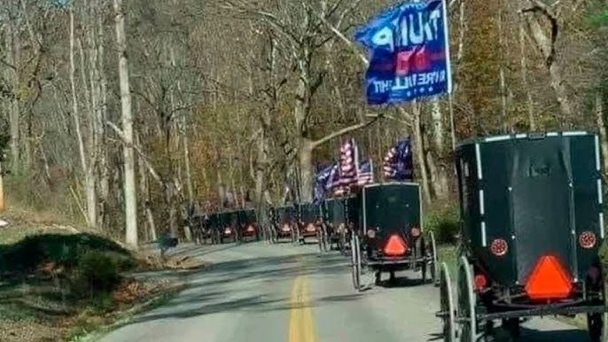 COMUNIDAD AMISH YENDO A VOTAR