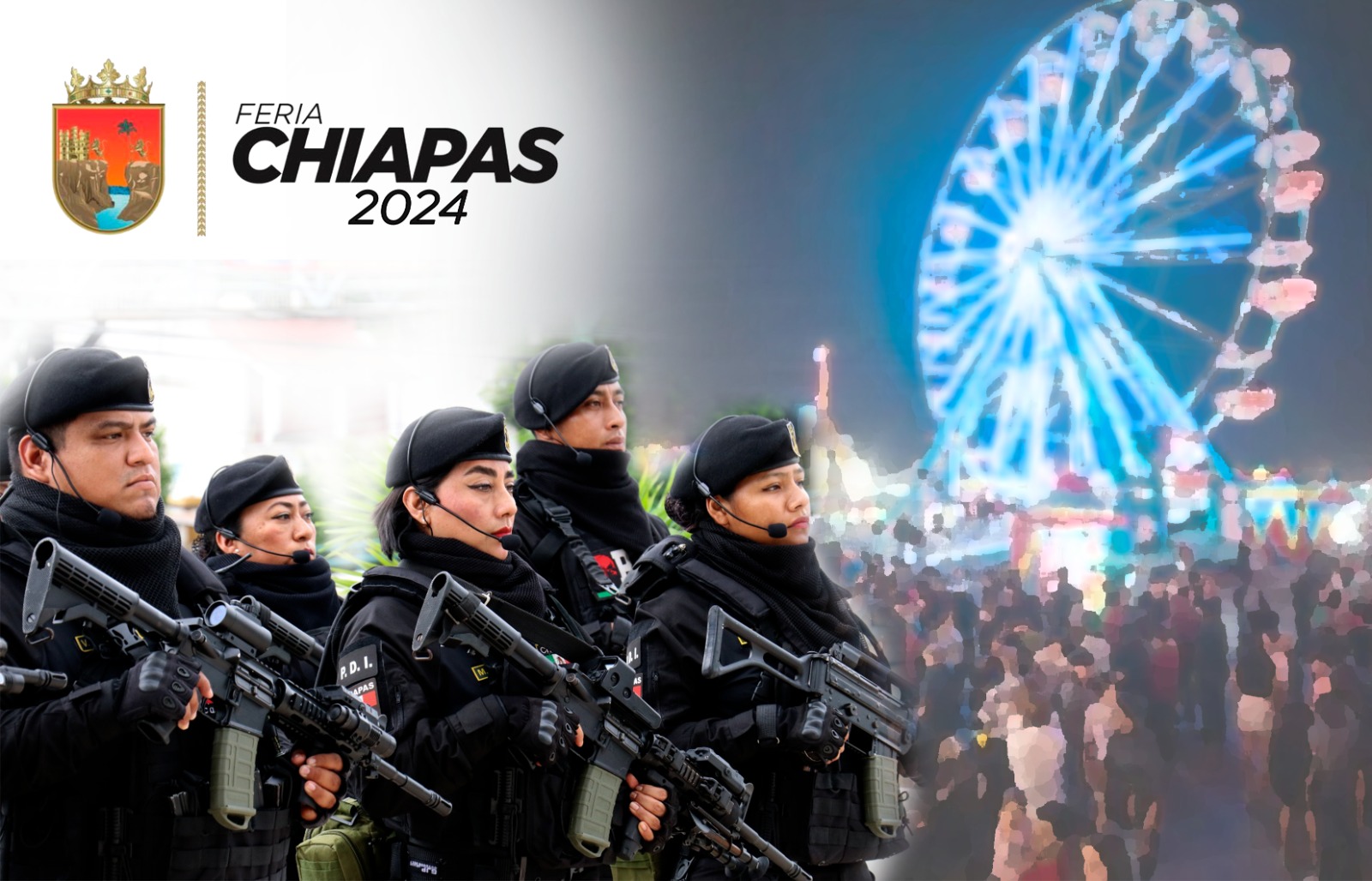 Grupo Interinstitucional refuerza seguridad durante Feria Chiapas 2024