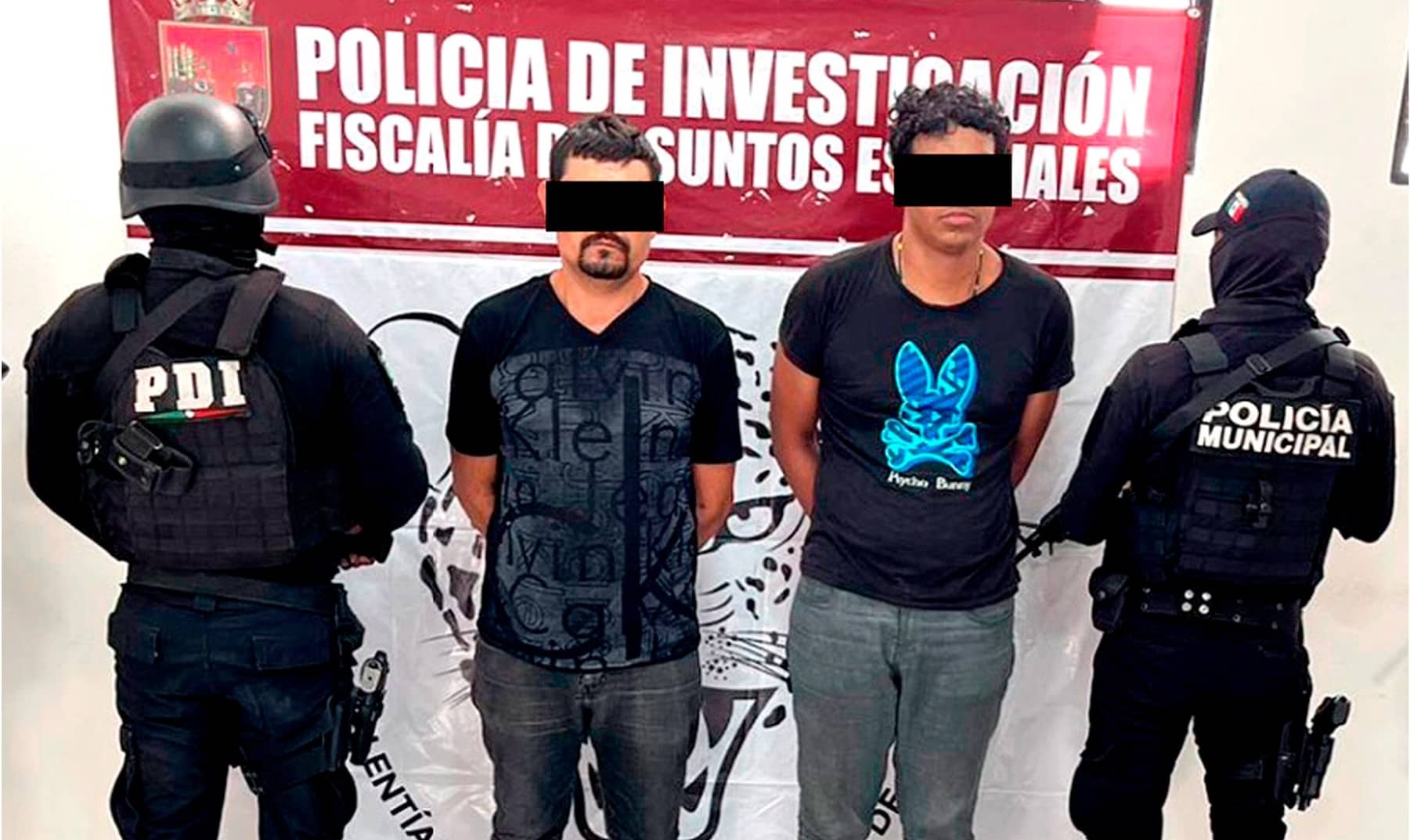 La FGE detiene en flagrancia a presuntos responsables de homicidio en grado de tentativa, portación de arma de fuego y daños a vehículo oficial