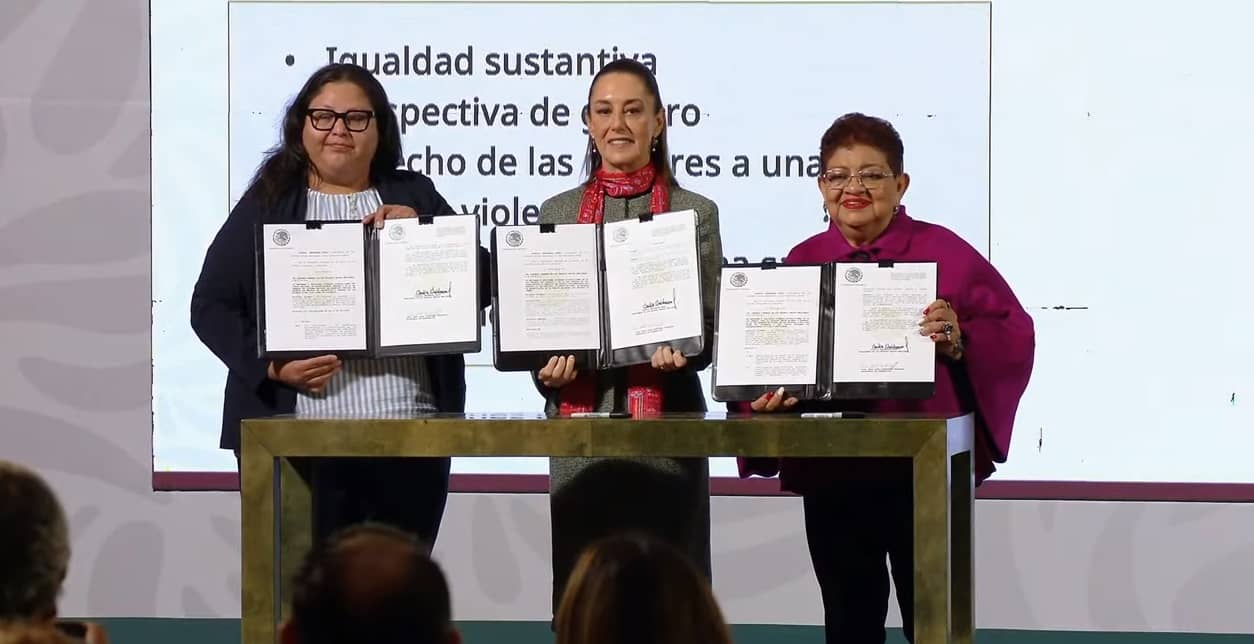 Firma Sheinbaum decreto por el cual se reforman leyes secundarias para proteger a las mujeres en México