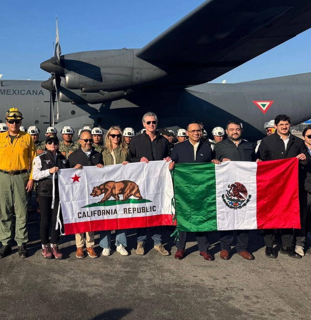 Gobernador de California, Gavin Newsom, agradece a la presidenta Claudia Sheinbaum apoyo enviado a Los Ángeles