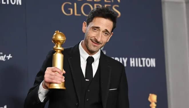 adrien brody golden globes 2025 1