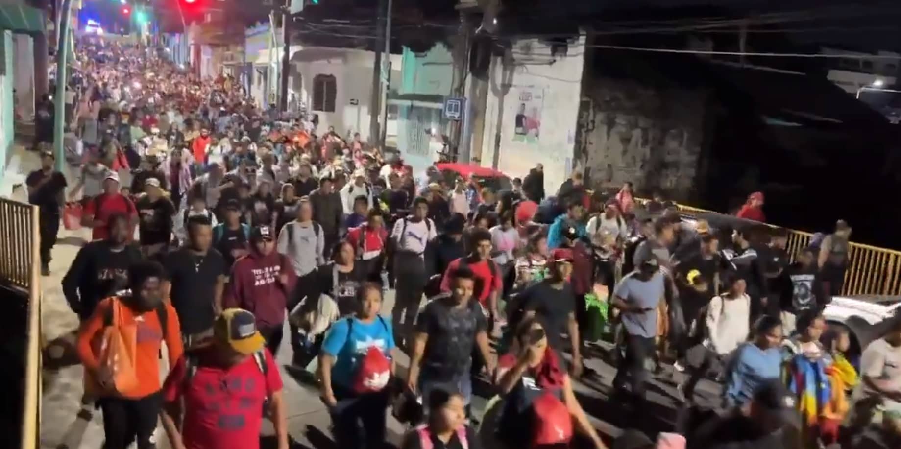 Primera caravana migrante de 2025 parte de Tapachula, Chiapas; intentan llegar a EU antes de que Trump asuma presidencia