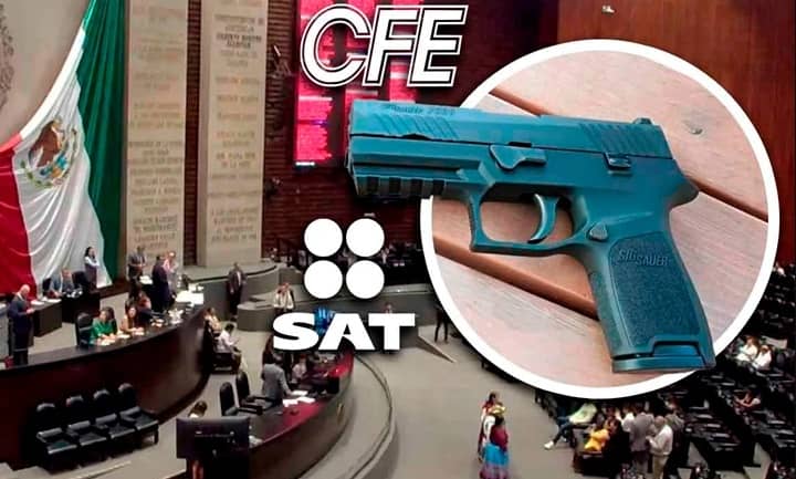 Funcionarios de CFE, Pemex y SAT podrán portar armas, aprueba el Senado