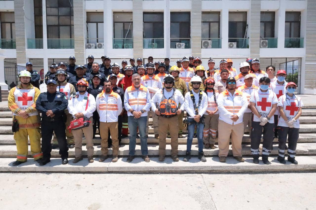 Participa Protección Civil Municipal en el Primer Simulacro Nacional 2025