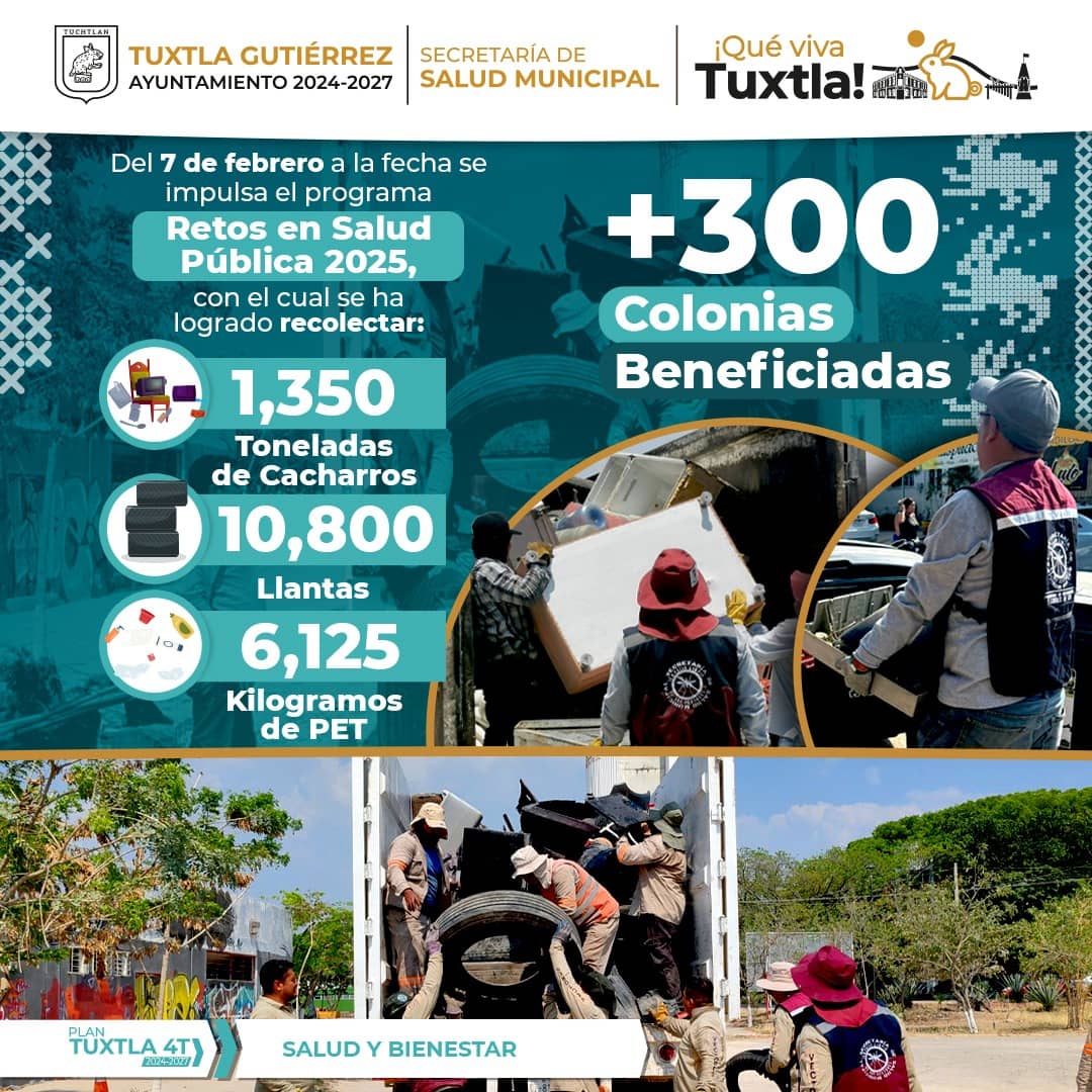 Retos en Salud Pública Municipal llega a más colonias en Tuxtla