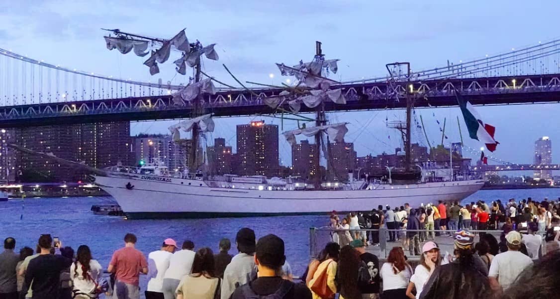Informe del choque del Buque Cuauhtémoc en Nueva York, en un mes