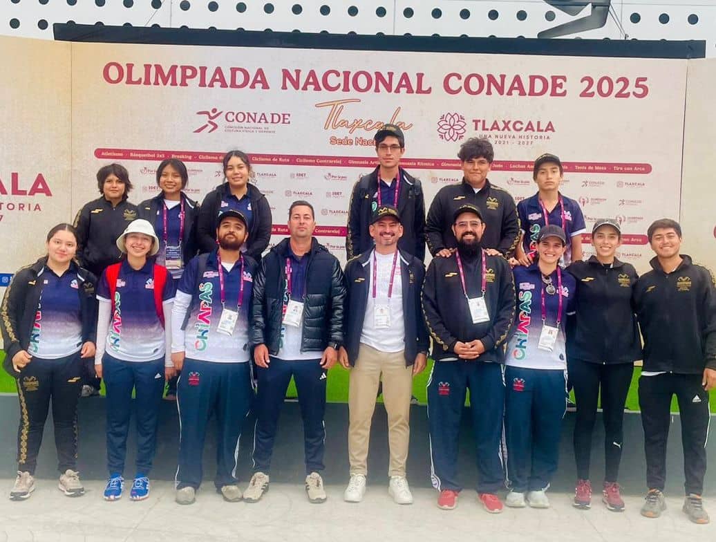 Selección chiapaneca de Tiro con Arco obtiene medallas en Olimpiada Nacional Conade 2025