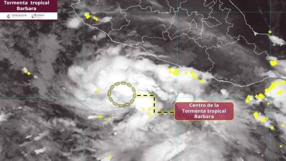 Prevén que Barbara se intensifique a huracán categoría 1 durante la madrugada