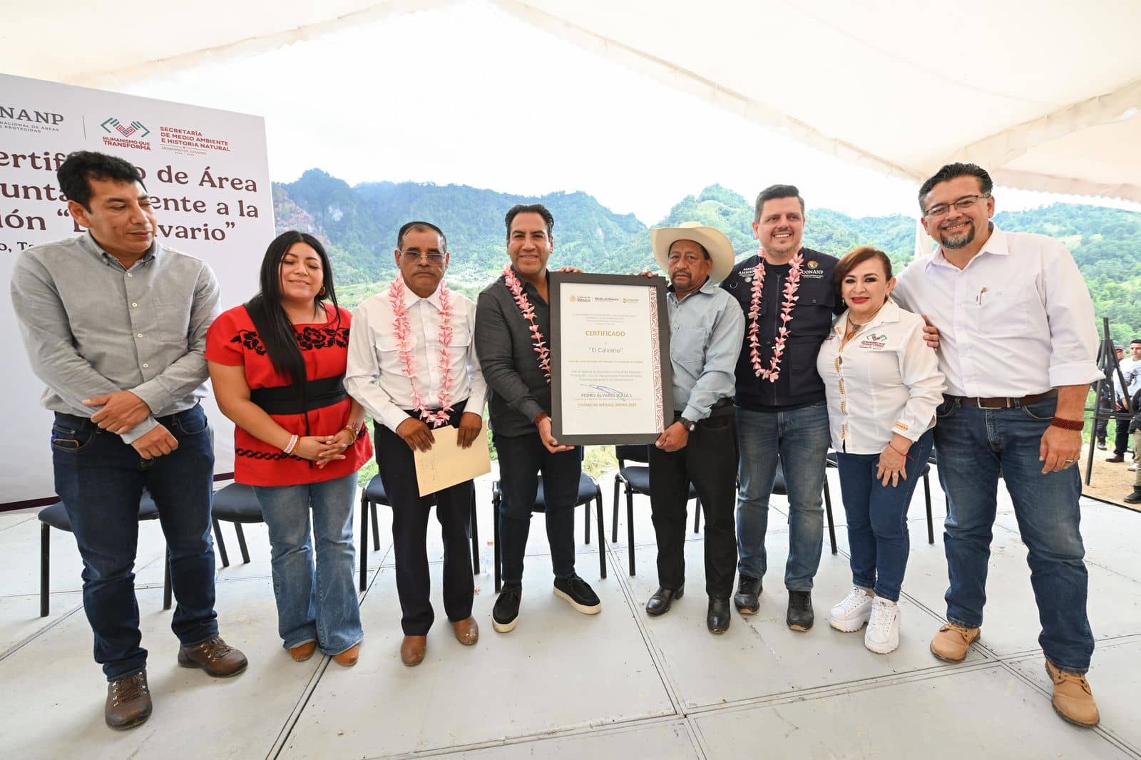 En Tapalapa, Eduardo Ramírez entrega certificación de área natural protegida a El Calvario